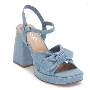 Pop Womens Giving Heeled Sandals Chambray Blue Size 6.5